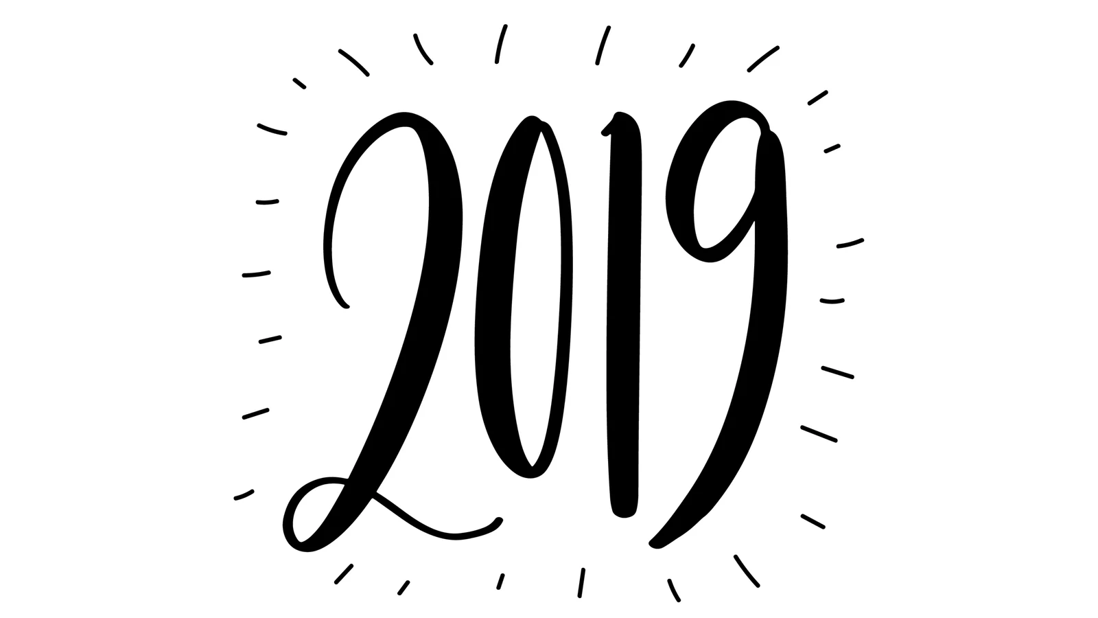 Ručně psaný letopočet 2019