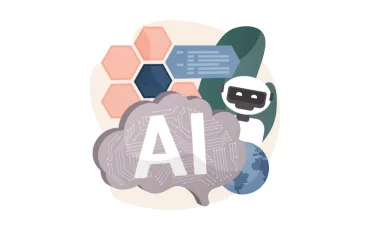 Ilustrace nástrojů umělé inteligence a chatbota