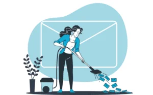 Ilustrace čištění e-mailové databáze od neaktivních kontaktů